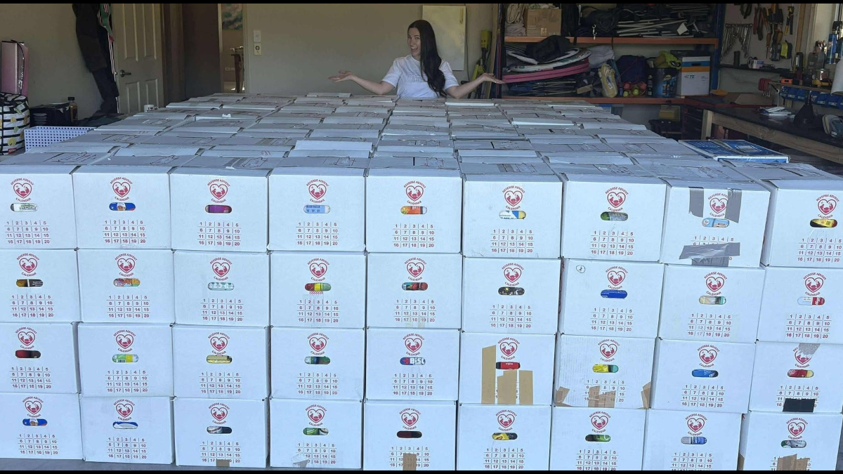 Final view of all collected boxes